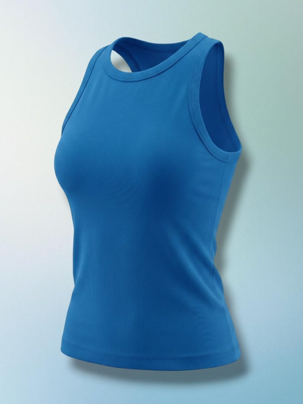 Lululemon Bright Blue Cropped Racerback Athletic Tank Top S